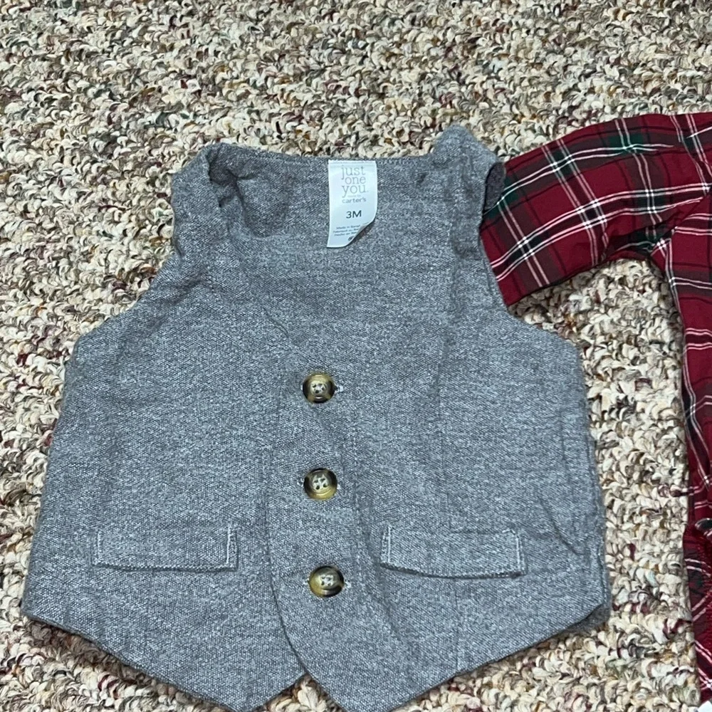 Boys Carter's Gray‎ Baby Outfit Suit 3 months